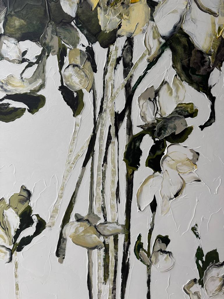 Original Abstract Floral Painting by Tetiana And Victoria Hutsul