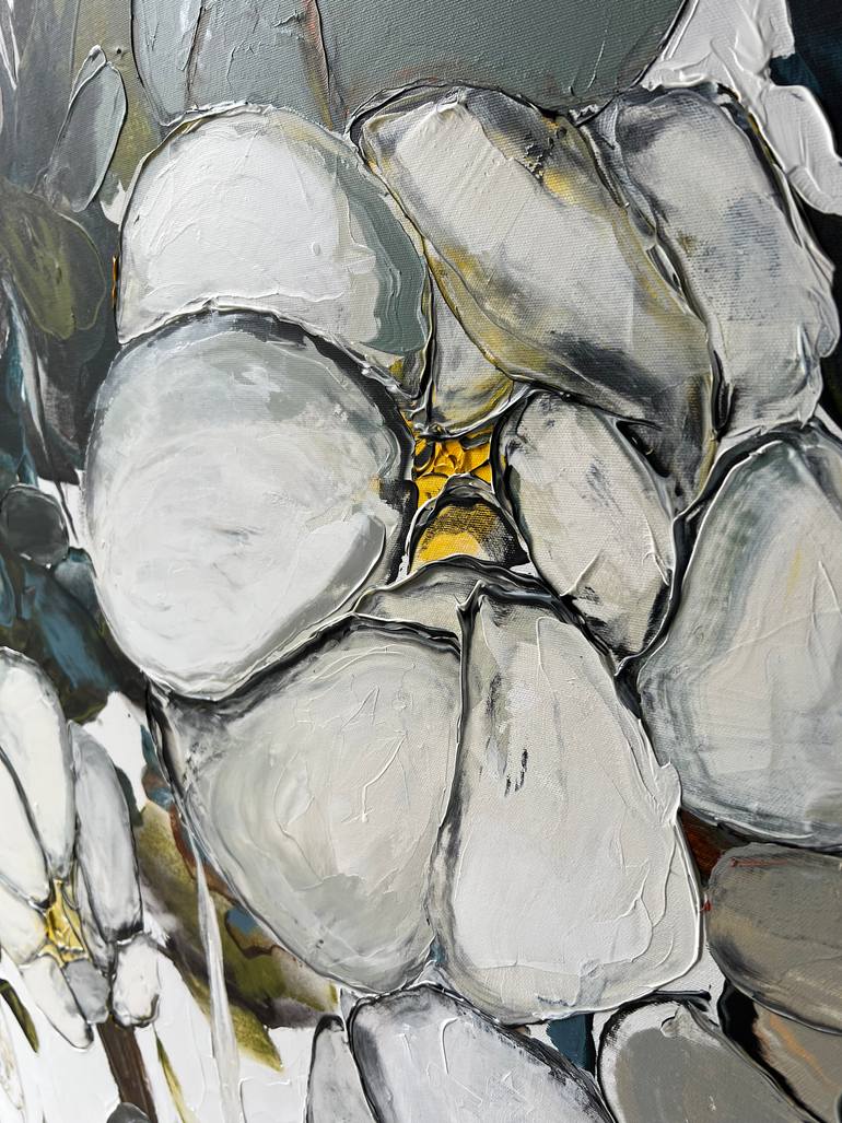 Original Abstract Floral Painting by Tetiana And Victoria Hutsul