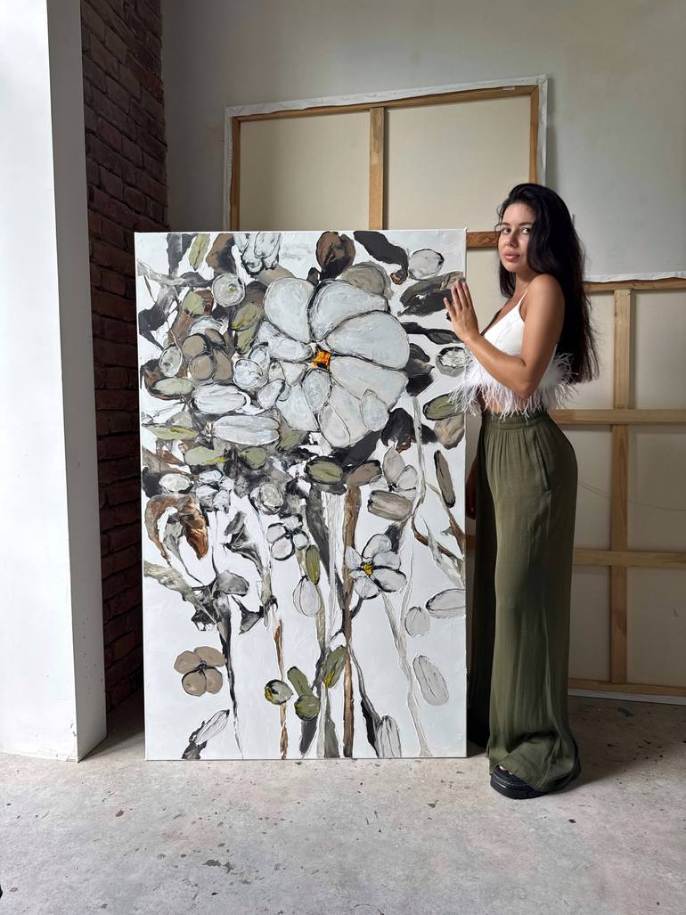Original Contemporary Floral Painting by Tetiana And Victoria Hutsul