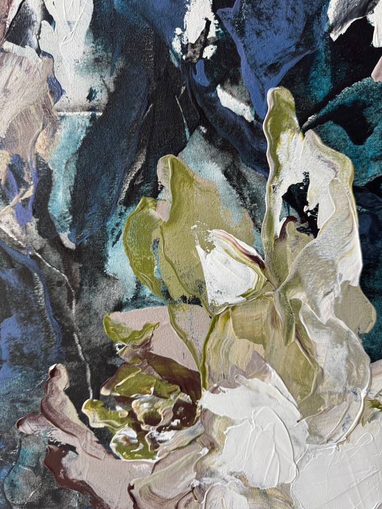 Original Abstract Floral Painting by Tetiana And Victoria Hutsul