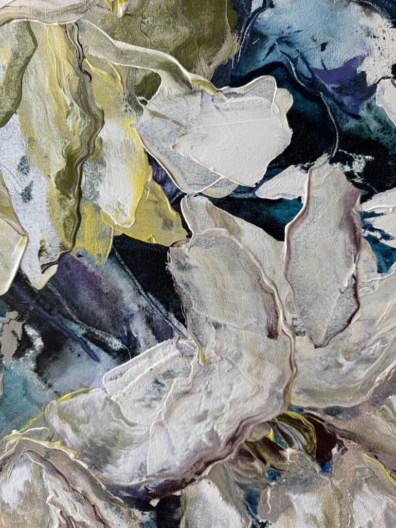 Original Abstract Floral Painting by Tetiana And Victoria Hutsul