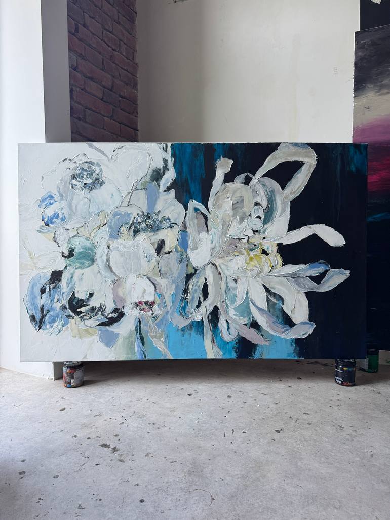 Original Contemporary Floral Painting by Tetiana And Victoria Hutsul