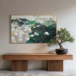 Your heart in mine/ Large Water Lilies Painting by Tetiana and Victoria Hutsul