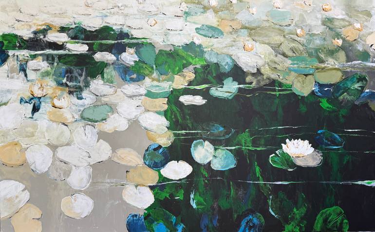 Original Abstract Floral Painting by Tetiana And Victoria Hutsul
