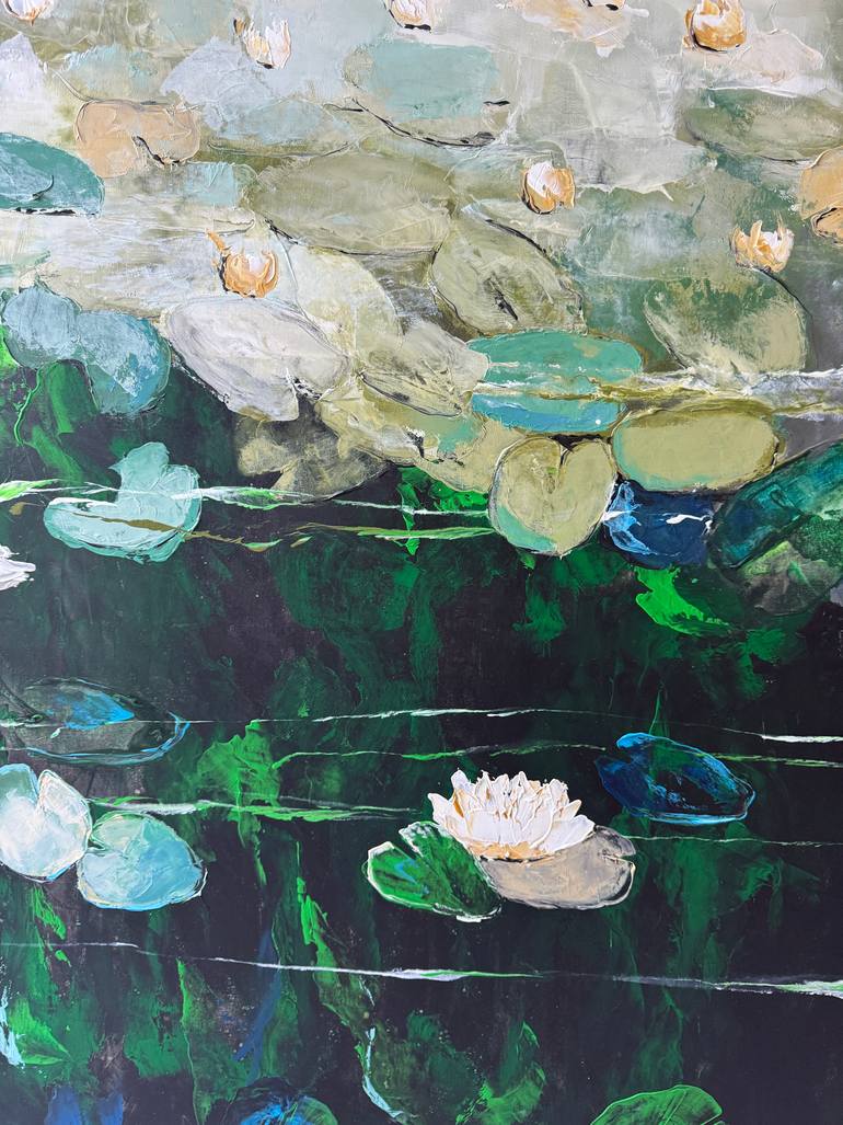 Original Abstract Floral Painting by Tetiana And Victoria Hutsul