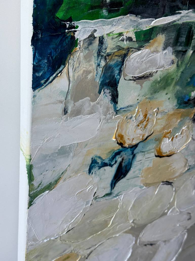 Original Abstract Floral Painting by Tetiana And Victoria Hutsul
