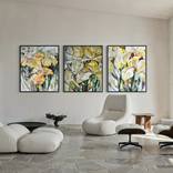 Bloom Outlaws II / Triptych Oversized Floral Set of 3 by Tetiana and Victoria Hutsul