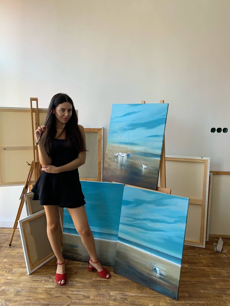 Original Realism Seascape Painting by Tetiana and Victoria Hutsul