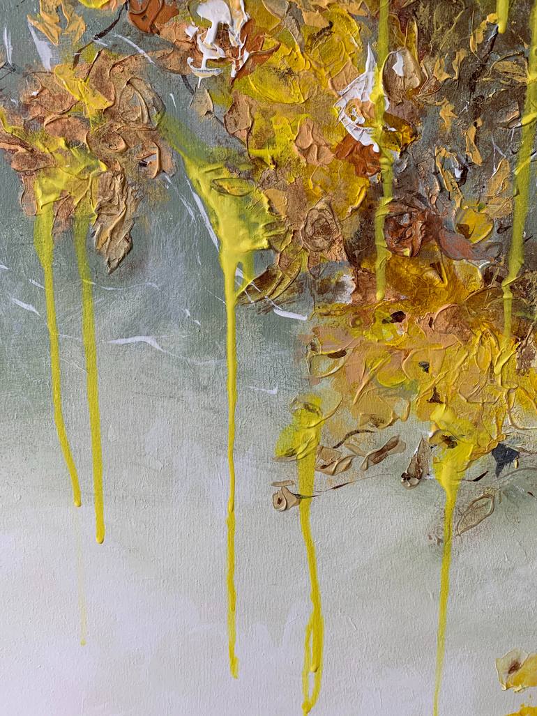 Original Abstract Floral Painting by Tetiana And Victoria Hutsul