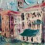 Original hand made oil painting on canvas. Textured painting is done using brush and pallet knife technique. Signed by artist in lower left corner. This painting was made during my stay in Italy and it depicts Venice, Italy street, canal scenes, gondolier, Italian architecture, city landscape. Painting is shipped rolled in a tube.