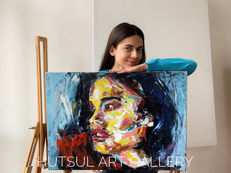 Original Abstract People Painting by Tetiana and Victoria Hutsul