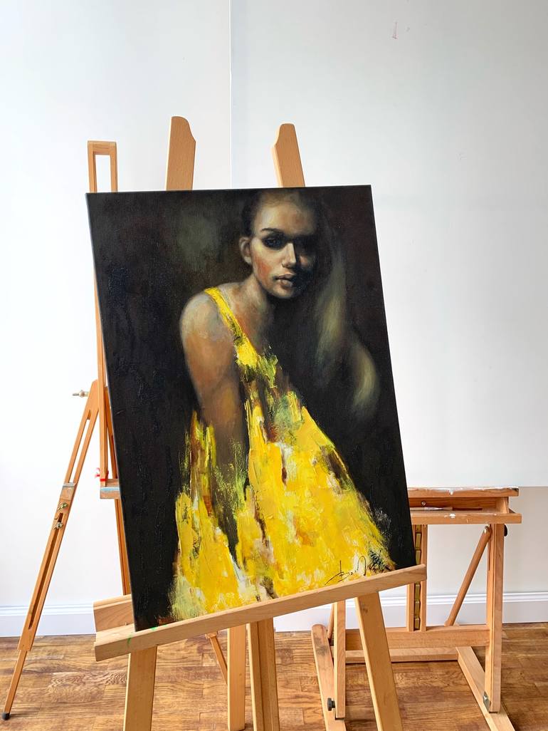 Original Photorealism Women Painting by Tetiana and Victoria Hutsul