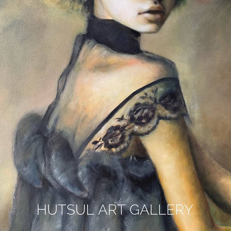 Original Photorealism Women Painting by Tetiana and Victoria Hutsul