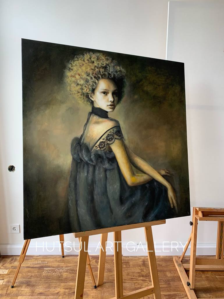 Original Photorealism Women Painting by Tetiana and Victoria Hutsul