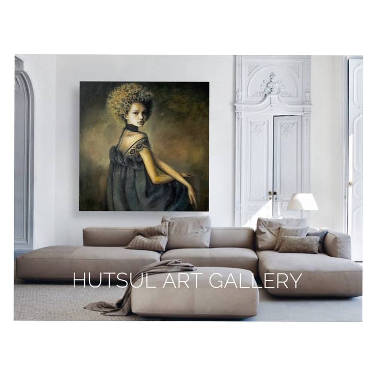 Original Photorealism Women Painting by Tetiana and Victoria Hutsul