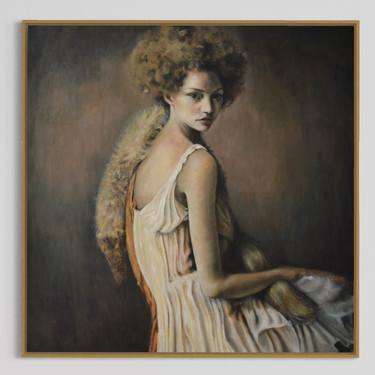 Woman with Curly Hair. Apricot Punch thumb
