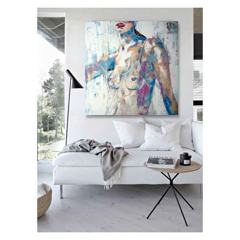 Original Abstract Nude Painting by Tetiana and Victoria Hutsul