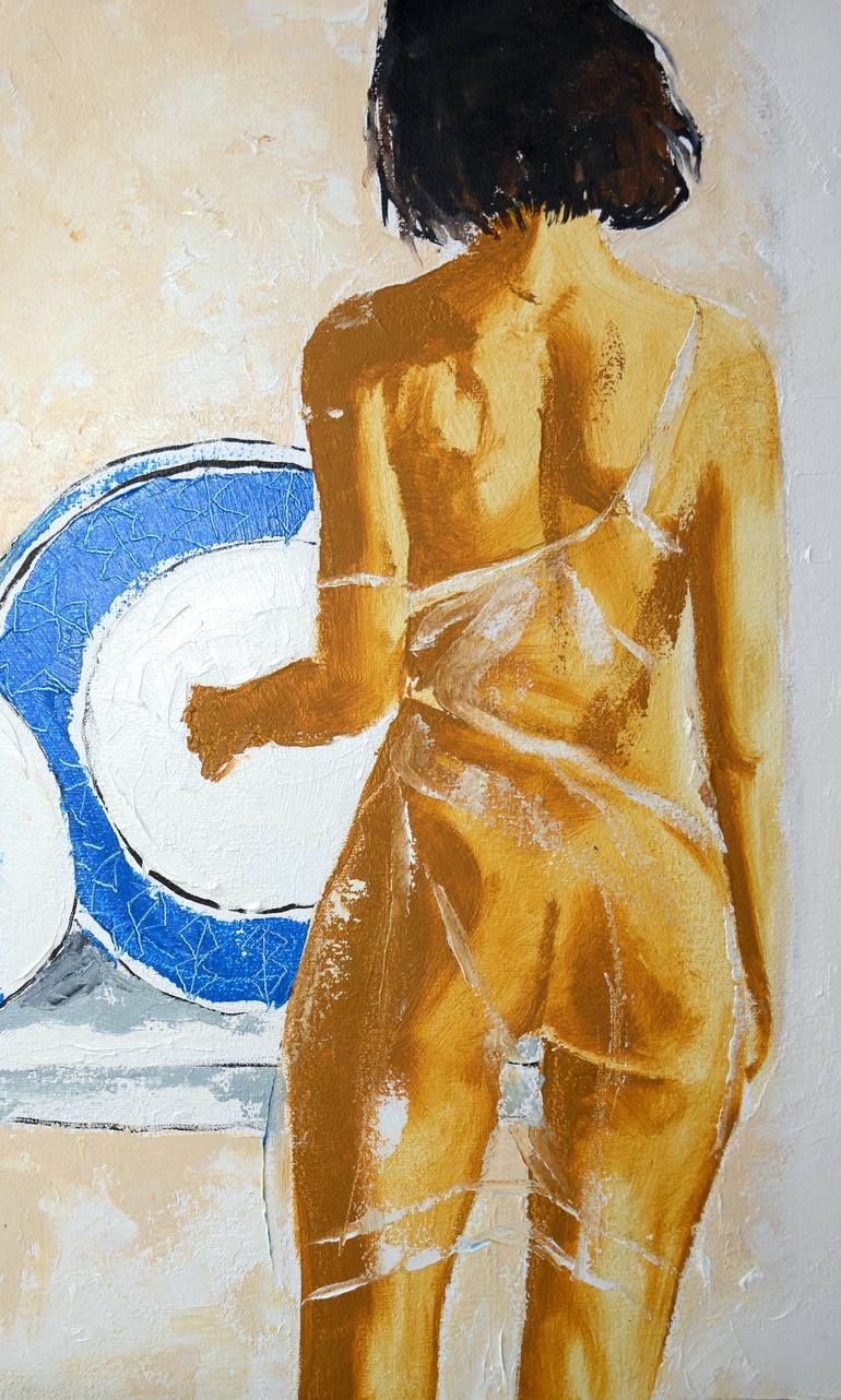 Original Conceptual Nude Painting by Tetiana And Victoria Hutsul
