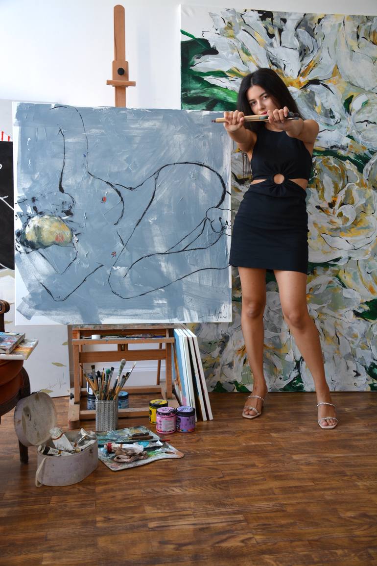 Original Abstract Nude Painting by Tetiana And Victoria Hutsul