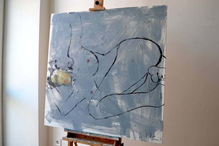 Original Abstract Nude Painting by Tetiana And Victoria Hutsul