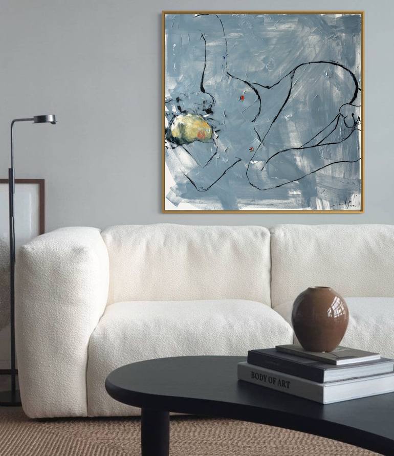 Original Abstract Nude Painting by Tetiana and Victoria Hutsul