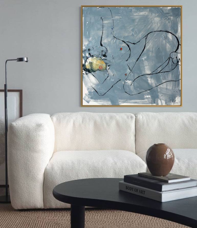 Original Abstract Nude Painting by Tetiana And Victoria Hutsul