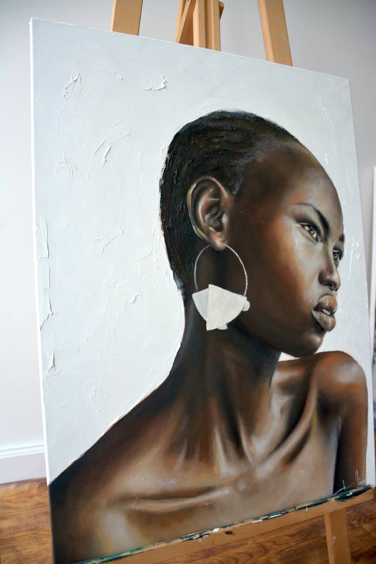 Original Figurative Portrait Painting by Tetiana and Victoria Hutsul