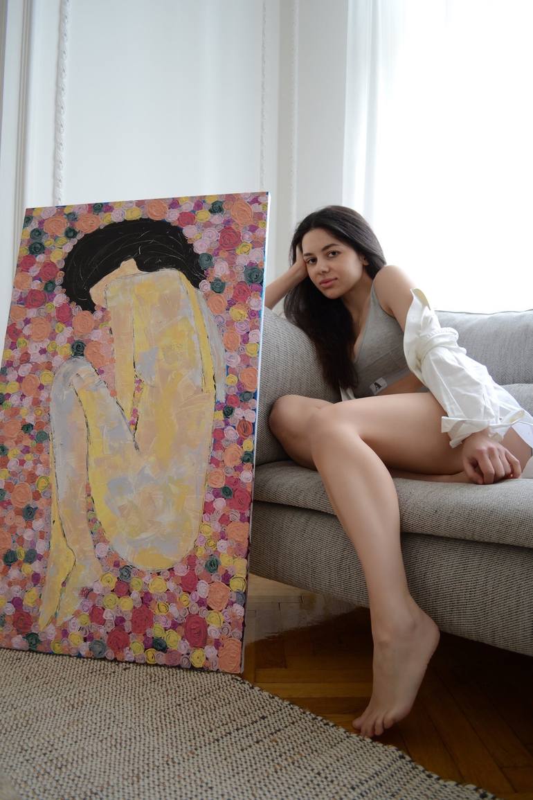 Original Abstract Nude Painting by Tetiana and Victoria Hutsul