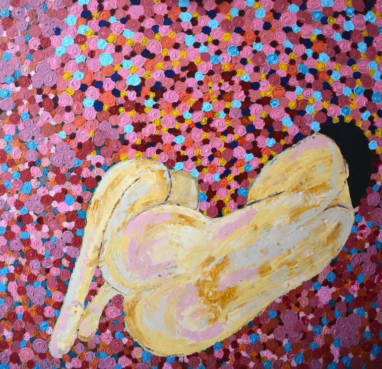 Original Art Deco Nude Painting by Tetiana And Victoria Hutsul