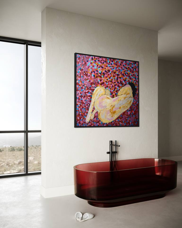 Original Art Deco Nude Painting by Tetiana And Victoria Hutsul