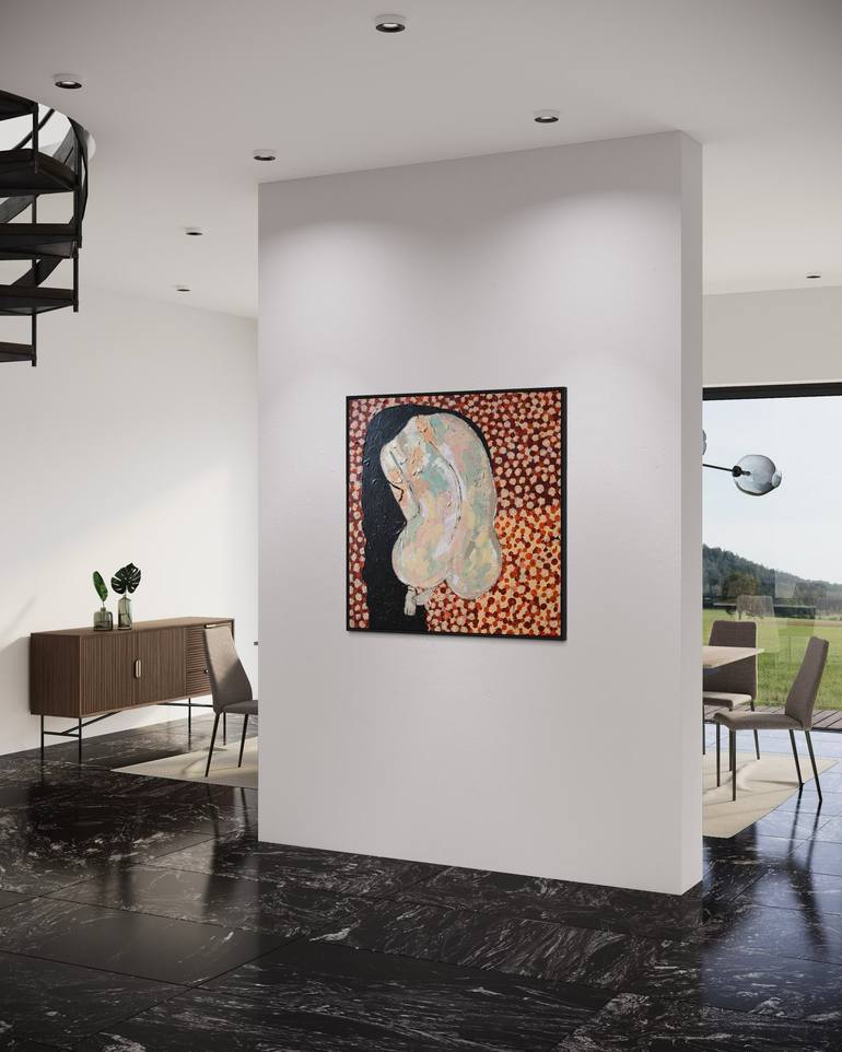 Original Art Deco Nude Painting by Tetiana And Victoria Hutsul