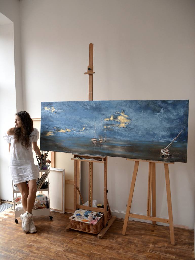 Original Seascape Painting by Tetiana and Victoria Hutsul