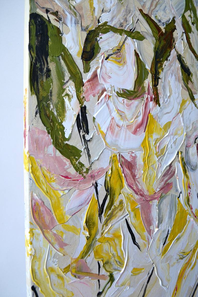 Original Abstract Floral Painting by Tetiana and Victoria Hutsul