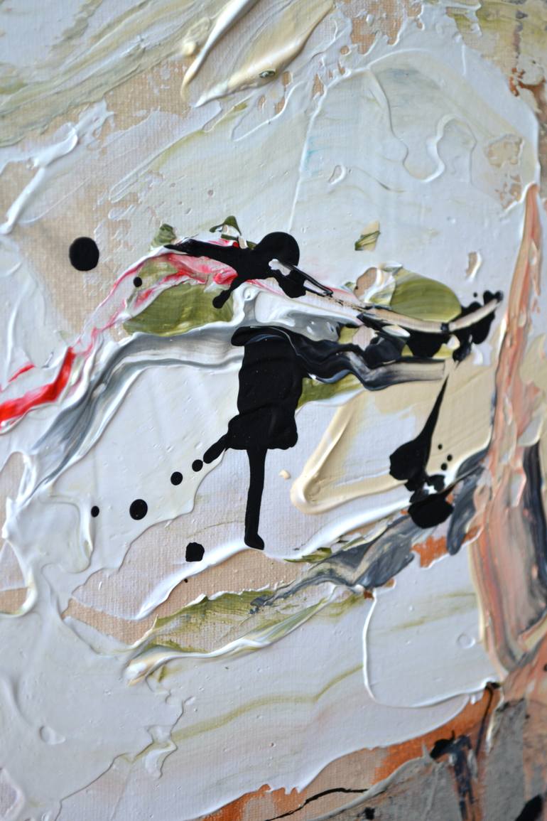 Original Abstract Floral Painting by Tetiana And Victoria Hutsul