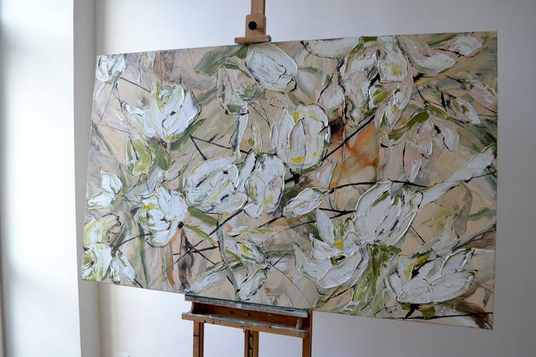 Original Floral Painting by Tetiana and Victoria Hutsul