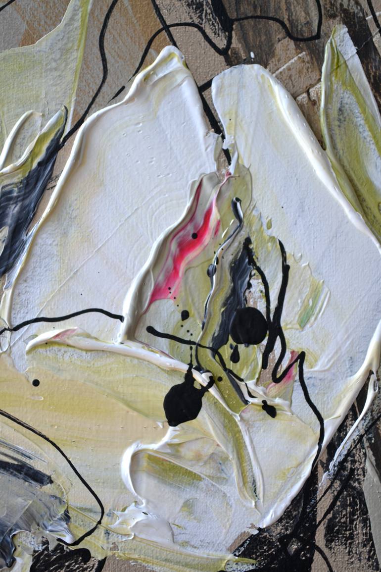 Original Abstract Floral Painting by Tetiana And Victoria Hutsul