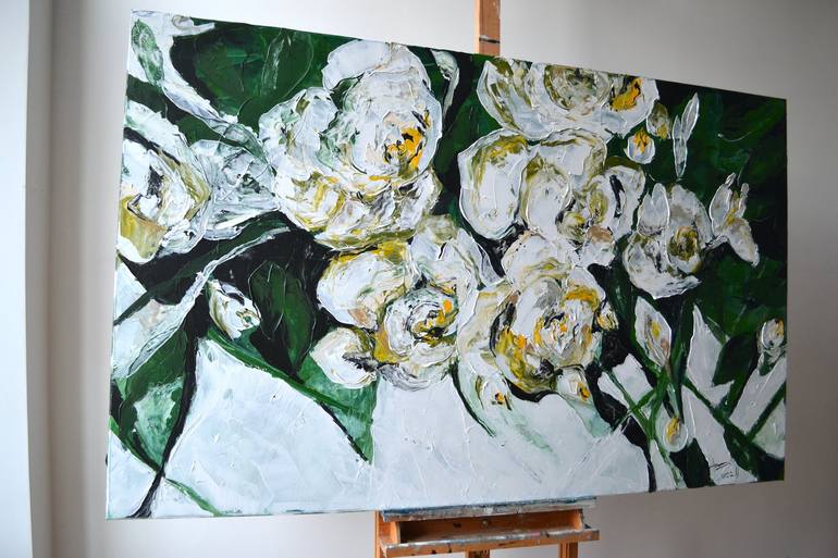 Original Floral Painting by Tetiana and Victoria Hutsul