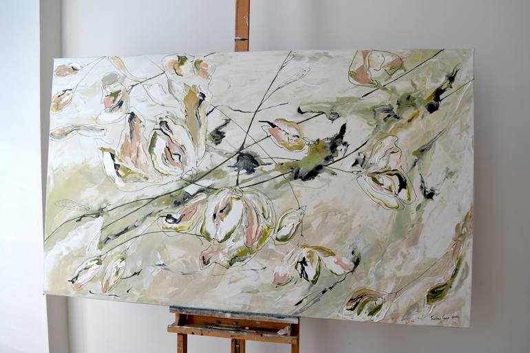 Original Floral Painting by Tetiana and Victoria Hutsul