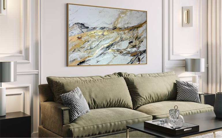 Original Abstract Expressionism Abstract Painting by Tetiana and Victoria Hutsul