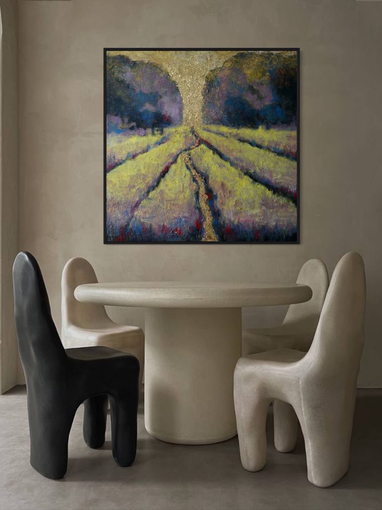 Original Abstract Expressionism Landscape Painting by Tetiana And Victoria Hutsul