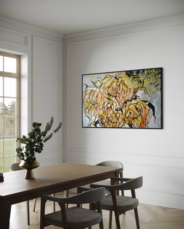 Original Abstract Expressionism Floral Paintings by Tetiana and Victoria Hutsul