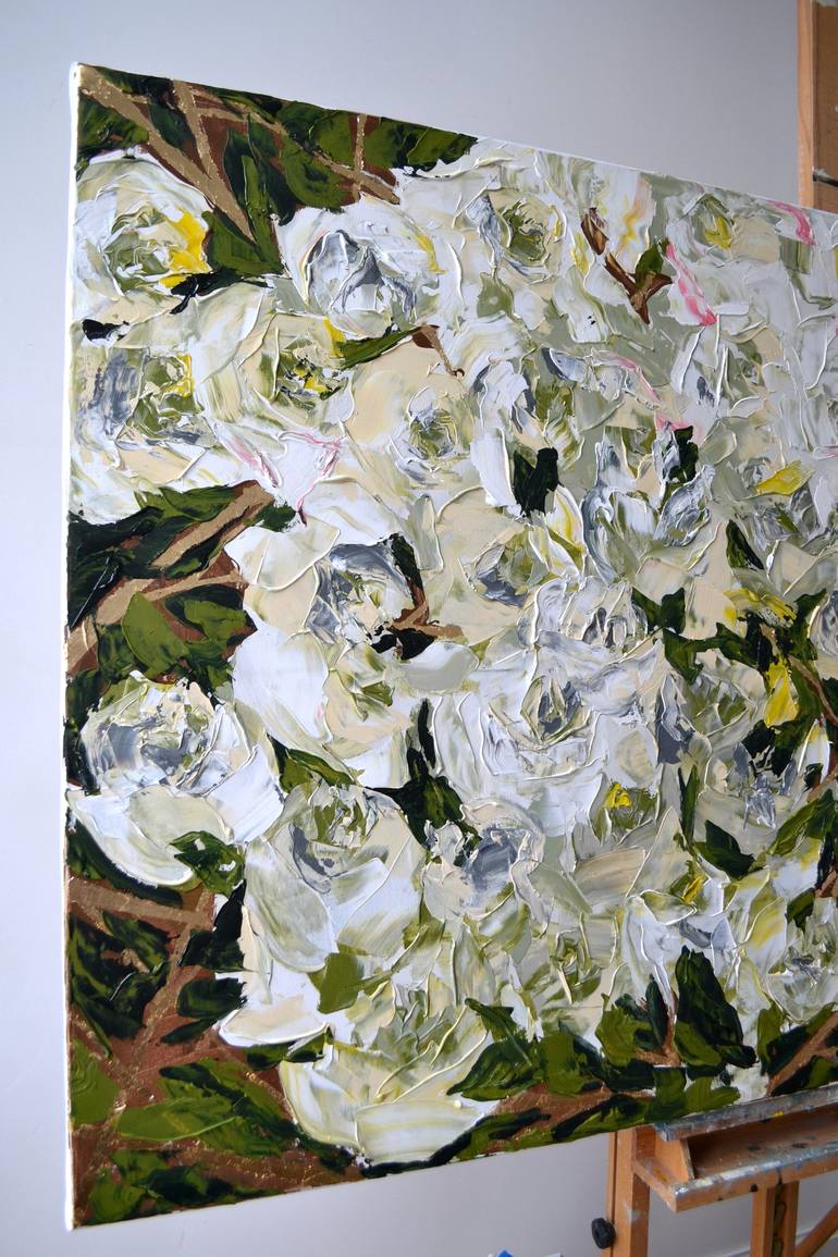 Original Floral Painting by Tetiana and Victoria Hutsul