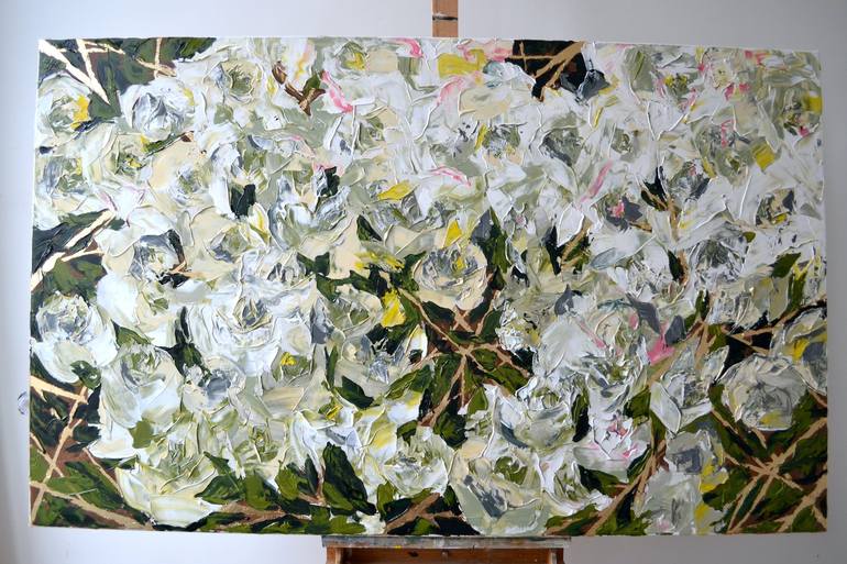 Original Floral Painting by Tetiana and Victoria Hutsul