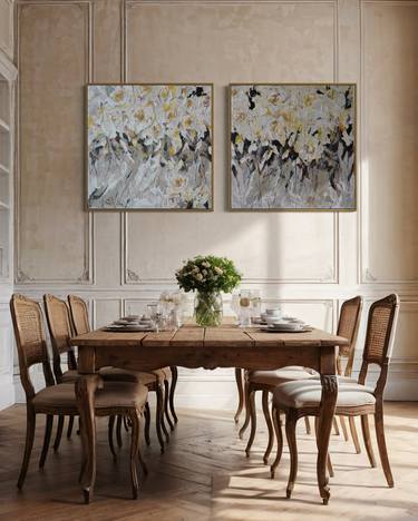 Original Abstract Floral Paintings by Tetiana and Victoria Hutsul