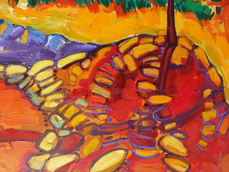 Original Expressionism Landscape Painting by Benet Brojaj
