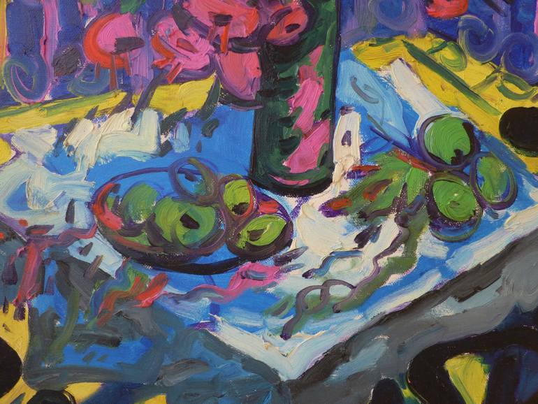 Original Art Deco Still Life Painting by Benet Brojaj