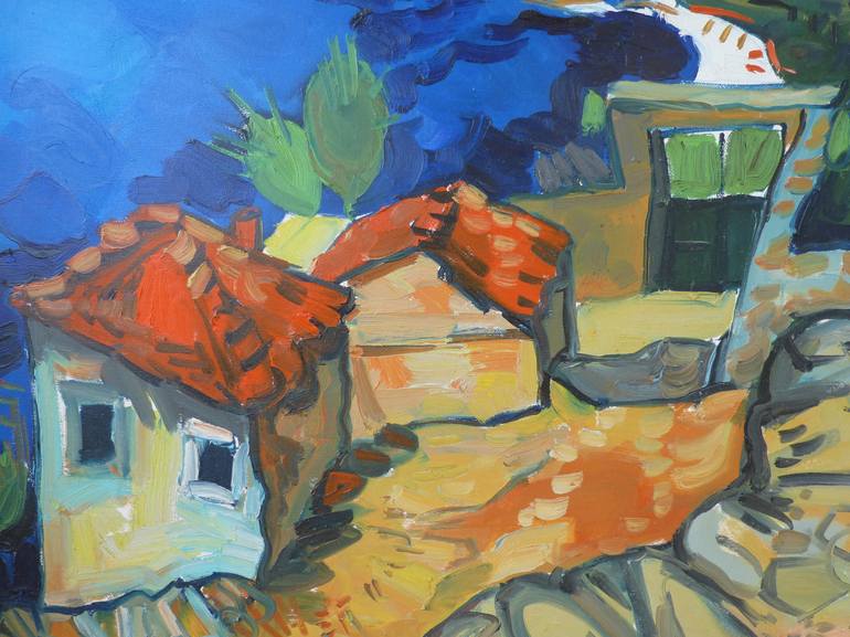 Original Expressionism Landscape Painting by Benet Brojaj