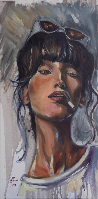 Print of Portrait Paintings by Analia Alfano