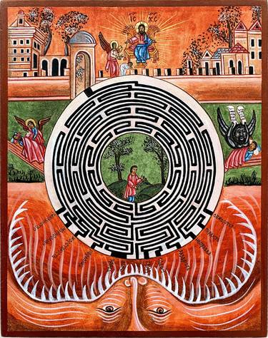 Labyrinth of conscience icon painting thumb