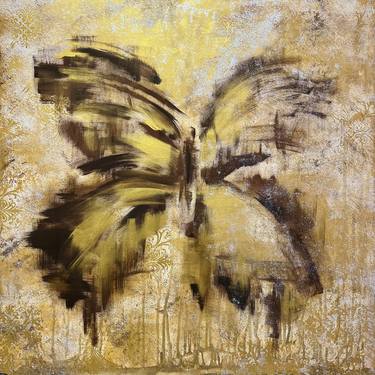 Gilded abstract butterfly painting. ENERGY GOLD thumb